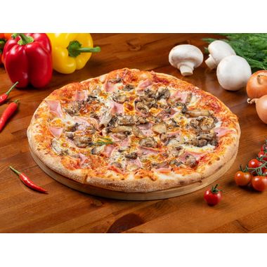 Пицца ветчина-грибы, 430 гр.